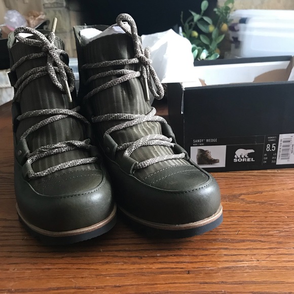 sorel sandy wedge black